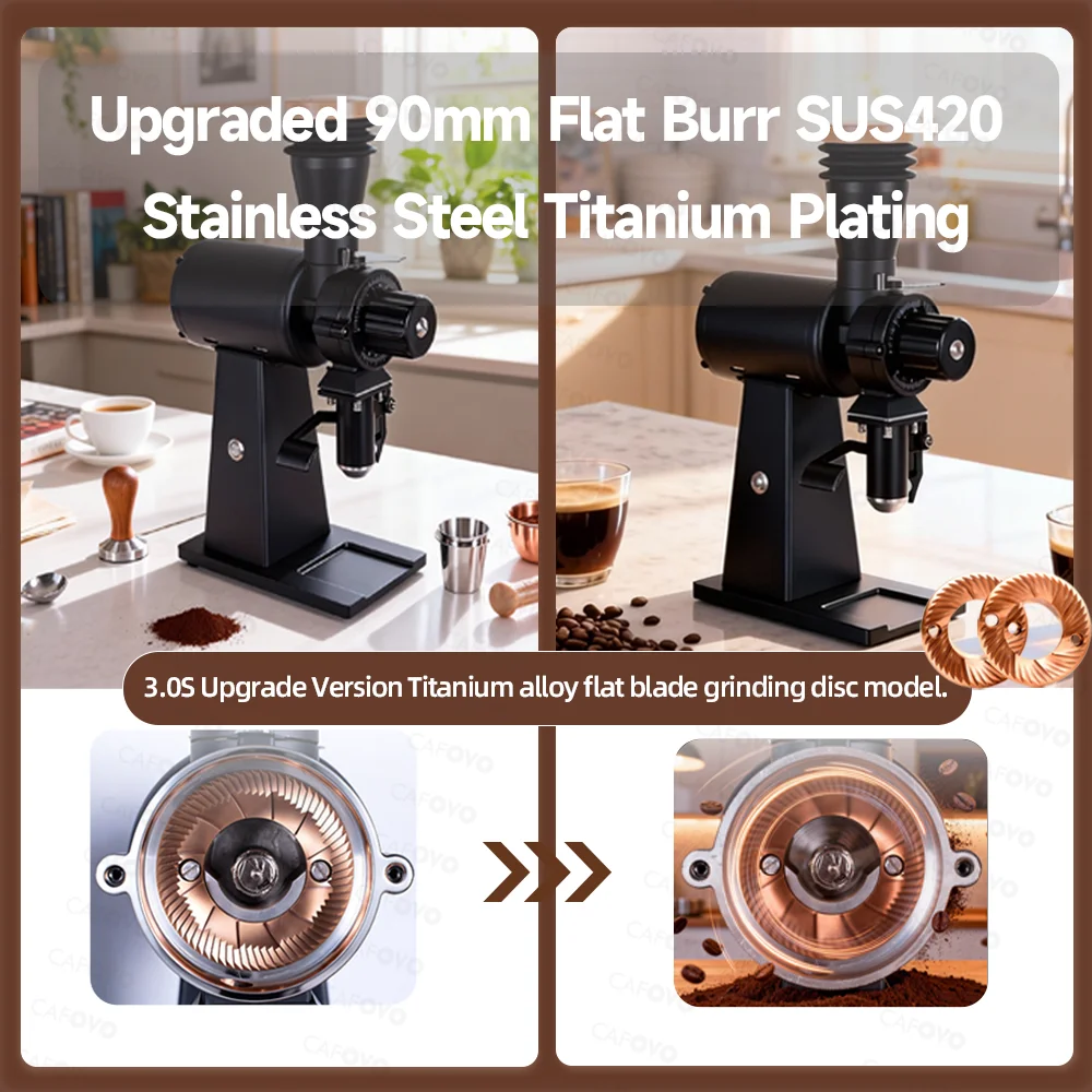 Moedor de Grãos de Café CAFOVO - Coffee Grinder Burr Flat avaliação e preço